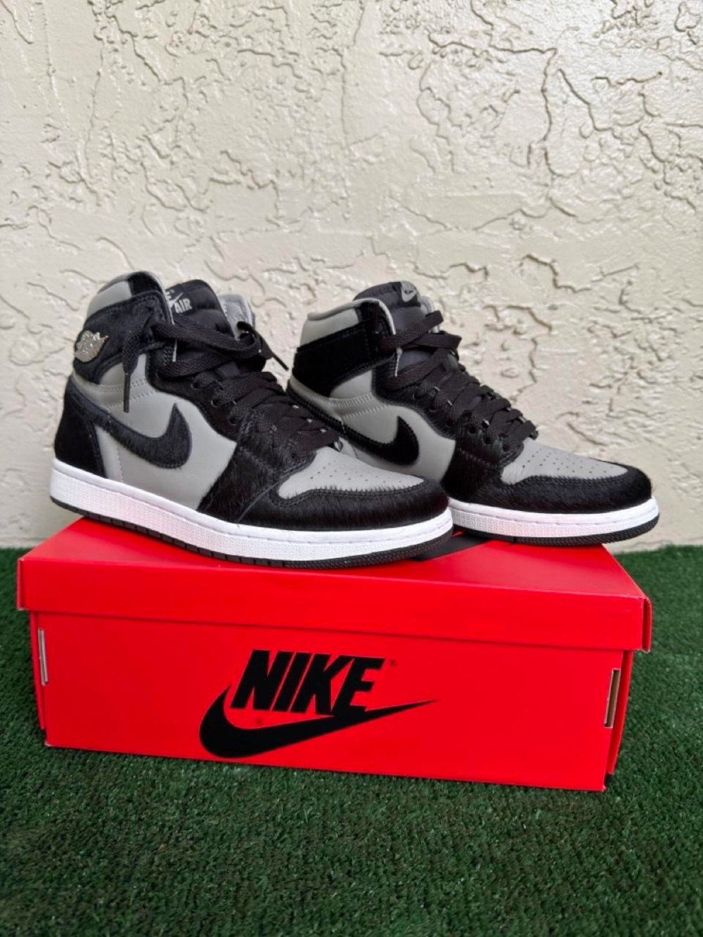 Nike Air Jordan 1  Black and Grey Sneakers